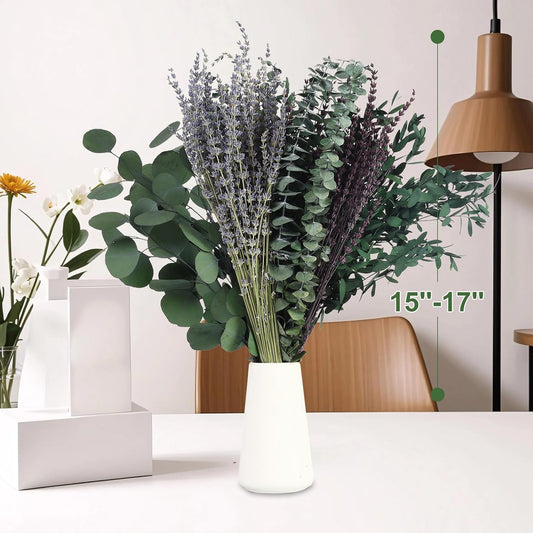 120+ Pcs Mixed Dried Eucalyptus Stems & Lavender Flowers for Shower
