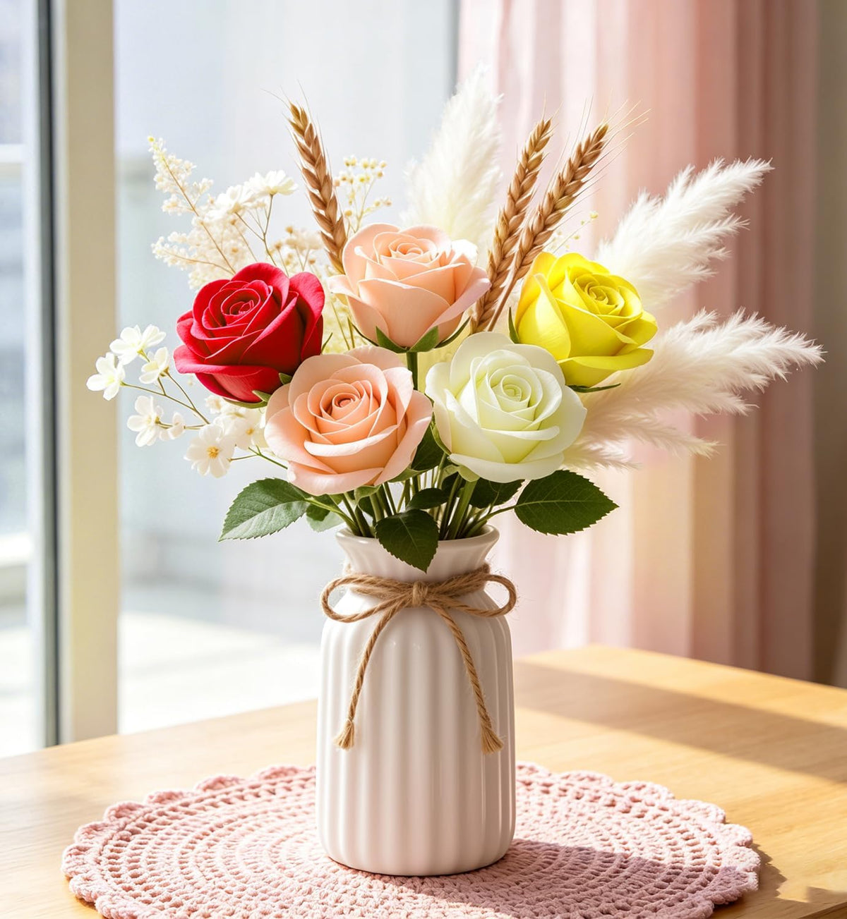 Preserved Flowers Bouquet,Red Rose Bouquets Birthday Gifts,Flowers for Delivery,Rose Gift for Grandma Wife Anniversary Valentines Day Christmas,Forever Flowers Gifts for Mom,Mothers Day Gift