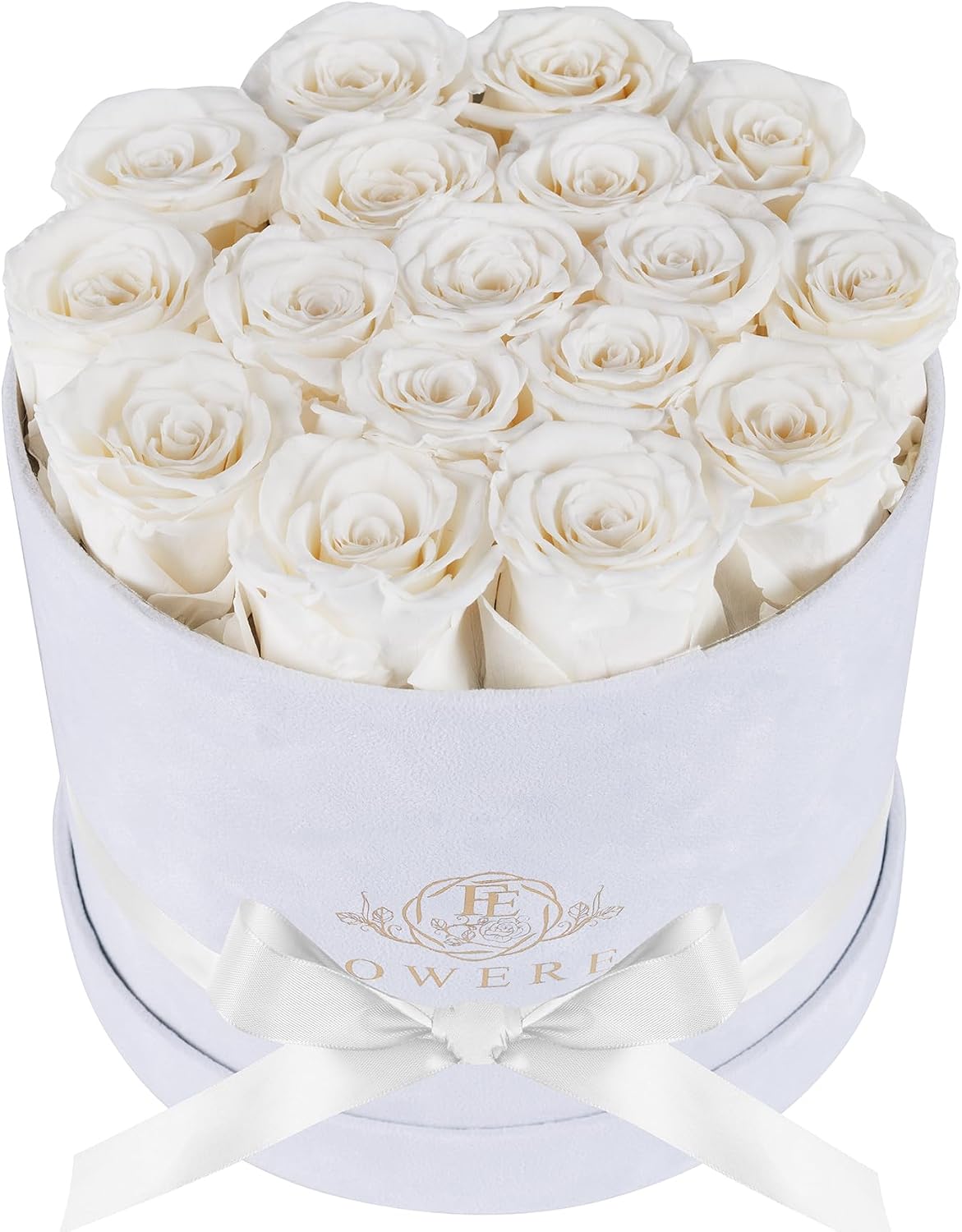 17 Flowers in Luxury Suede Box, Birthday Gifts for Women, Preserved Flowers