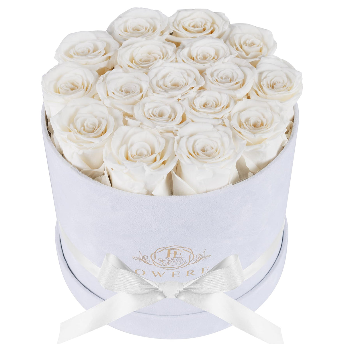 17 Flowers in Luxury Suede Box, Birthday Gifts for Women, Preserved Flowers