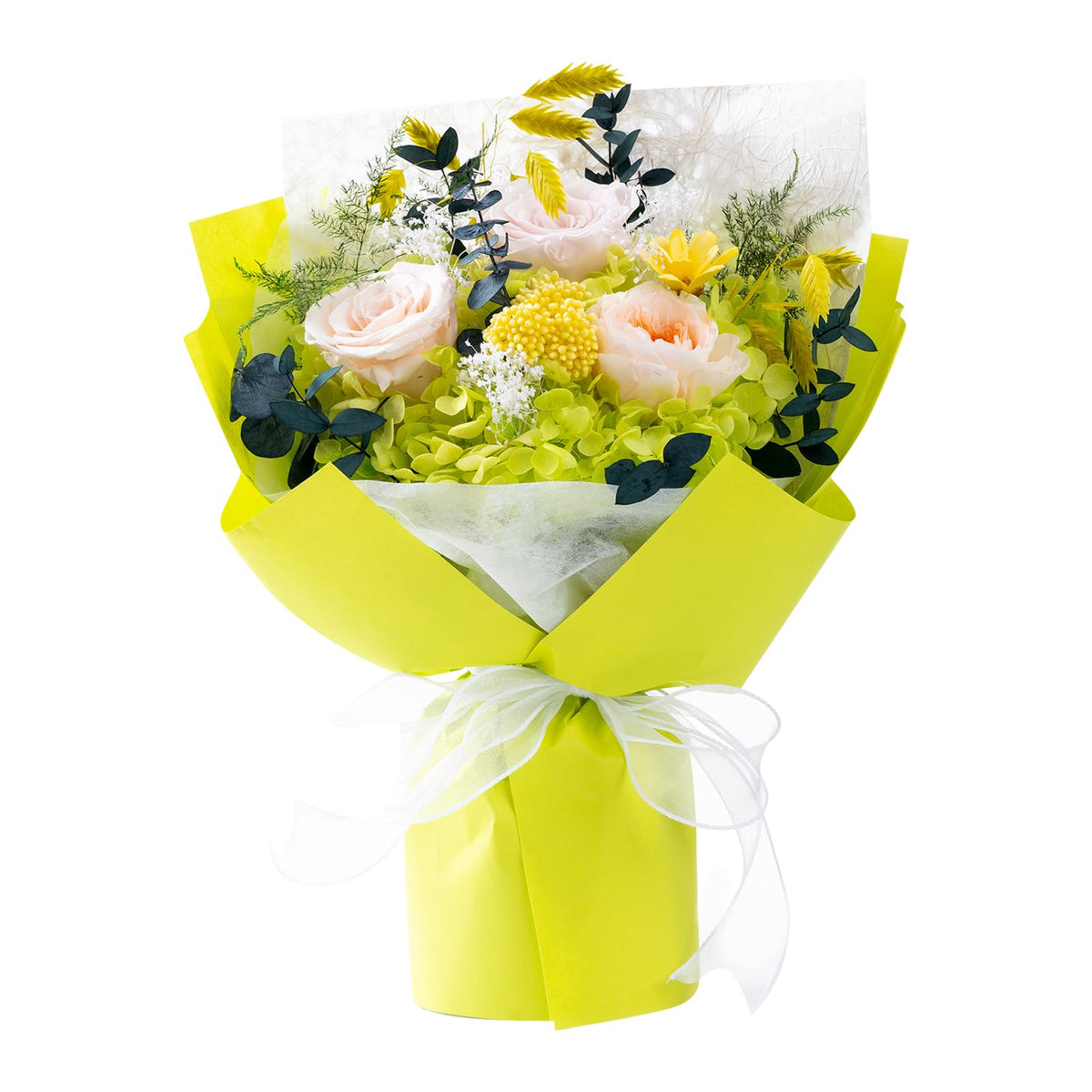 FLORALUNA Preserved Flowers, Purple Preserved Flowers Bouquet