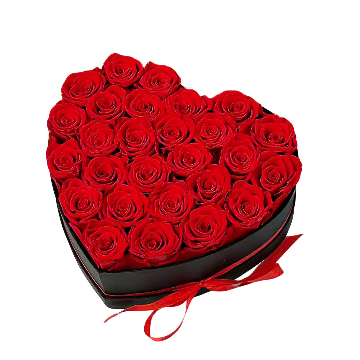 Preserved Roses Heart Shape Box Forever Flowers(Red 16 Roses)