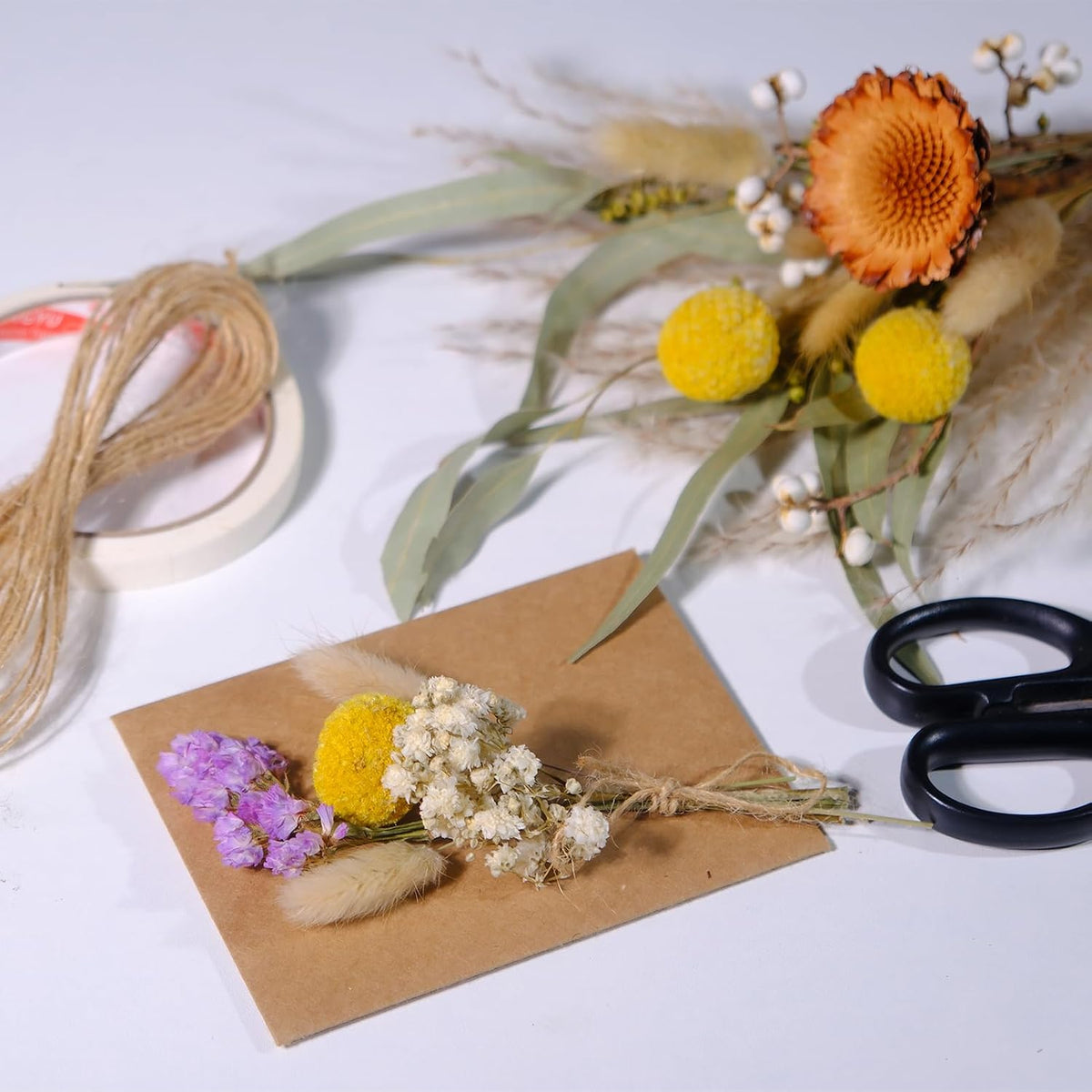 12 Kinds Natural Dried Flower Set, Bulk Dried Flowers for Vase,Mini Dried Flower Bouquets,Dried Flowers with Stems for DIY Crafts, Vase Decor,Home/Wedding/Birthday Decor(8.7-13.8in Flexible Stems)