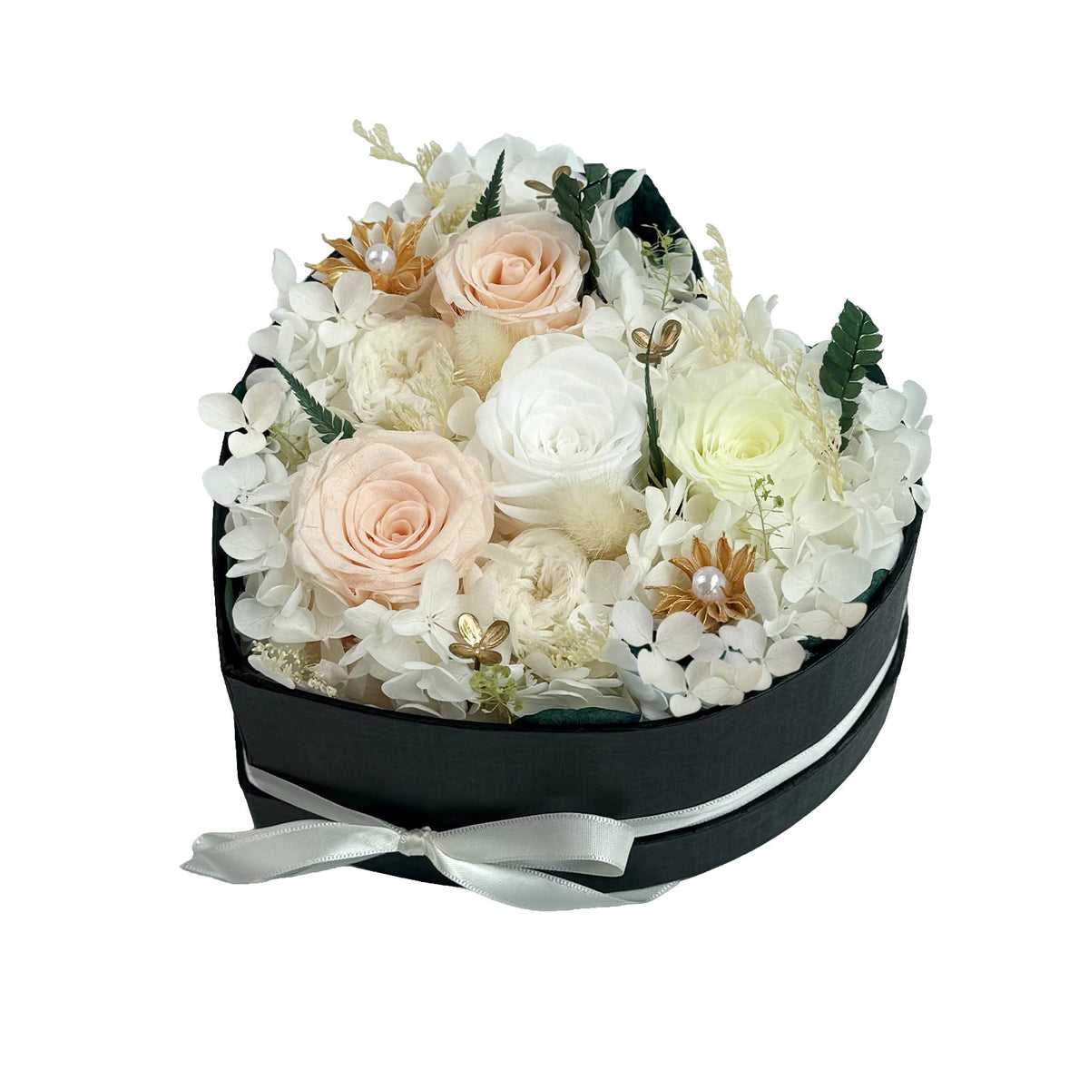 Preserved Roses Heart Shape Box Forever Flowers(Red 16 Roses)