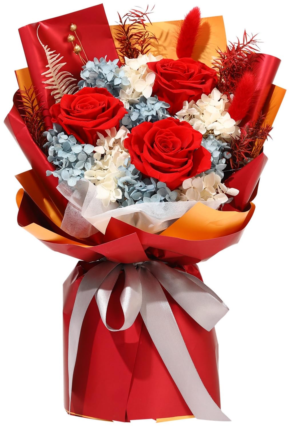 Forever Flowers for Delivery, Preserved Purple Rose Bouquet, Birthday Gift