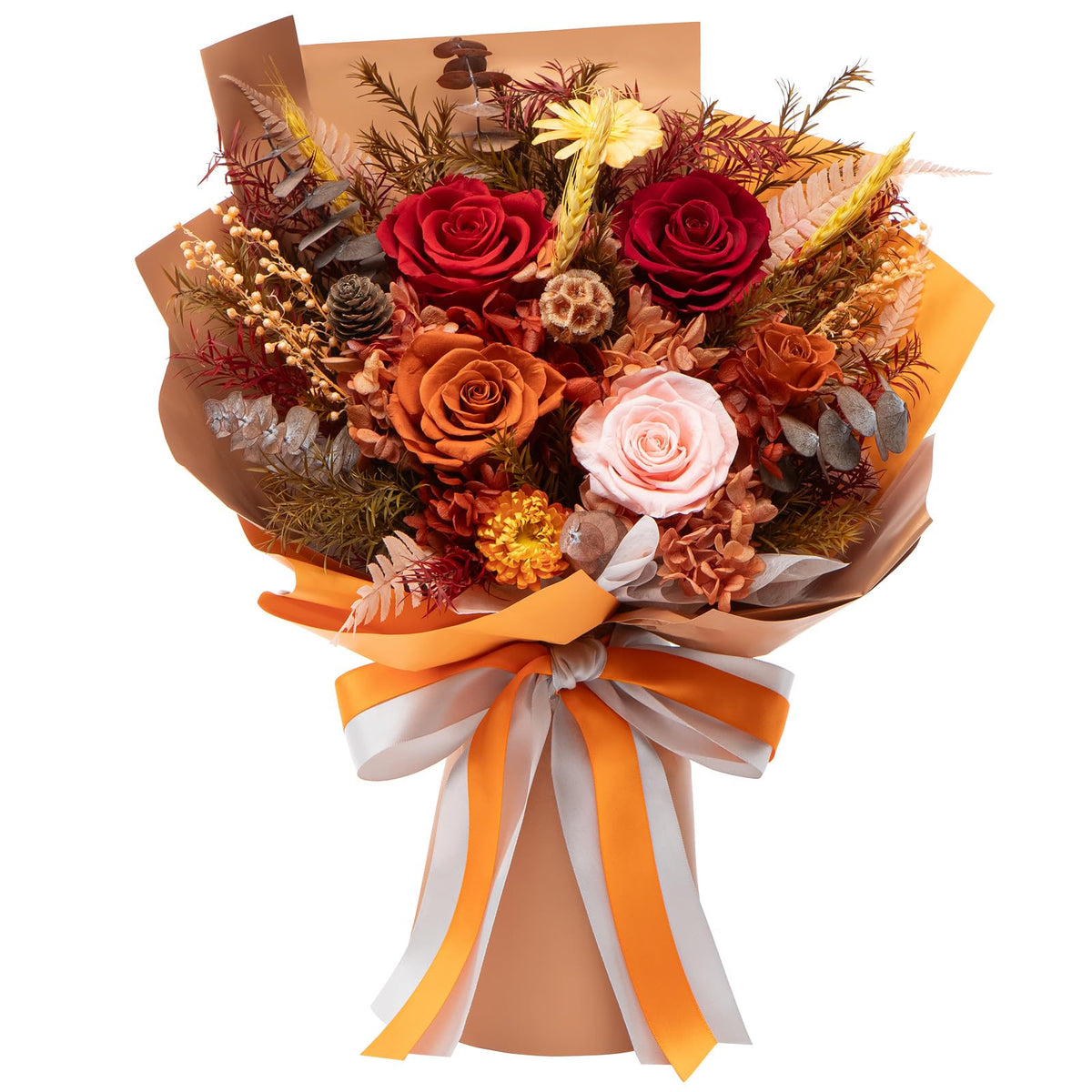 Bessol Flowers for Delivery Preserved Flower Bouquet Forever Fresh Flowers Birthday Gifts for Women Mom Anniversary Red Real Rose Gifts for Grandma Wife Girlfriend Sister Her from Daughter