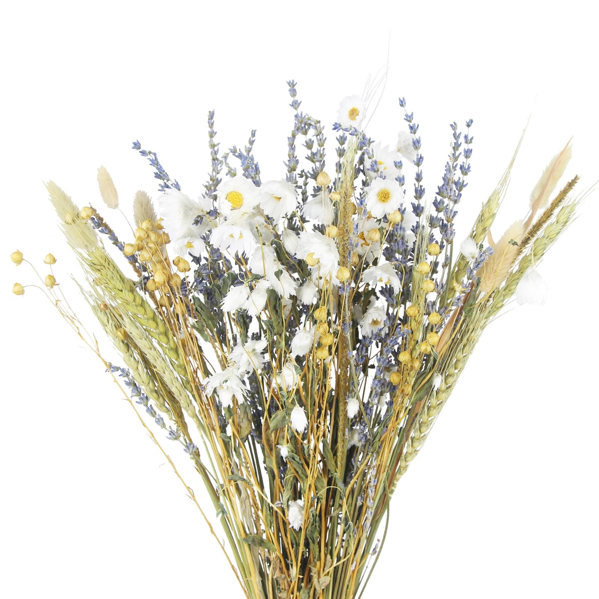 CISDUEO Dried Flowers Bouquet Dried Daisy Flowers Natural Lavender Bundles Dried Gerber Daisies Flowers Bunny Tails Wheat Stalks Floral Arrangements for Wedding Table Centerpiece Decor Farmhouse DIY