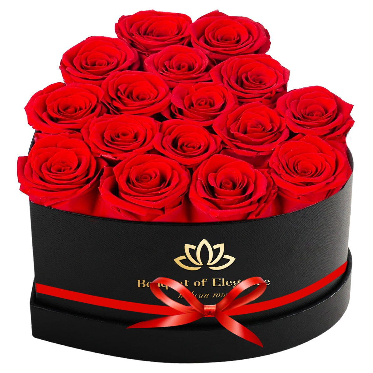 Forever Flowers Roses in A Box,Real Preserved Flowers,Preserved Roses,Preserved Flowers for Delivery,Birthday Gifts for Women/Men/Mom,Flowers for Mothers Day,Valentine's Day Rose Gifts,Red