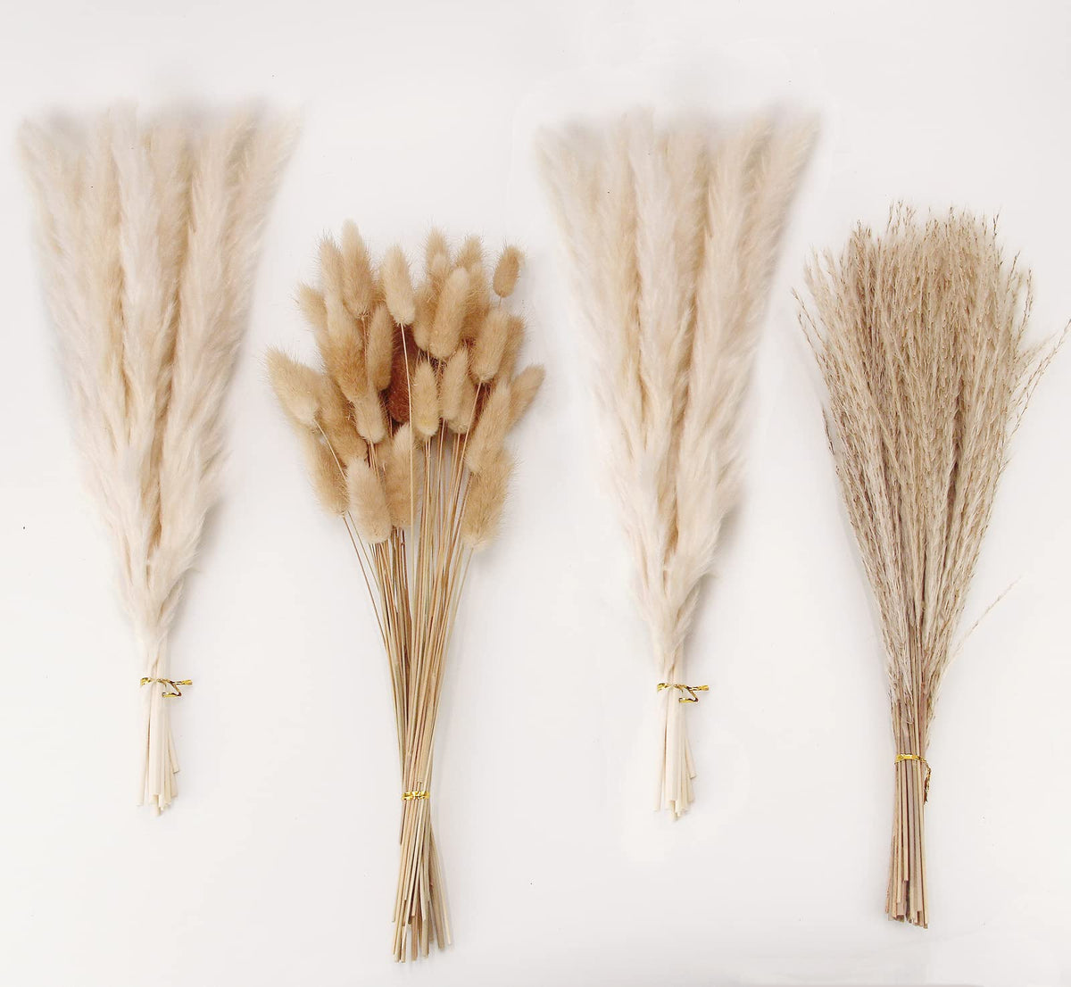 200PCS Dried Flower Bouquet – Pampas Grass, Floral Decor for Home, Wedding, and Boho Style | Perfect for Vases, Fall, Spring, Summer, and Winter Arrangements