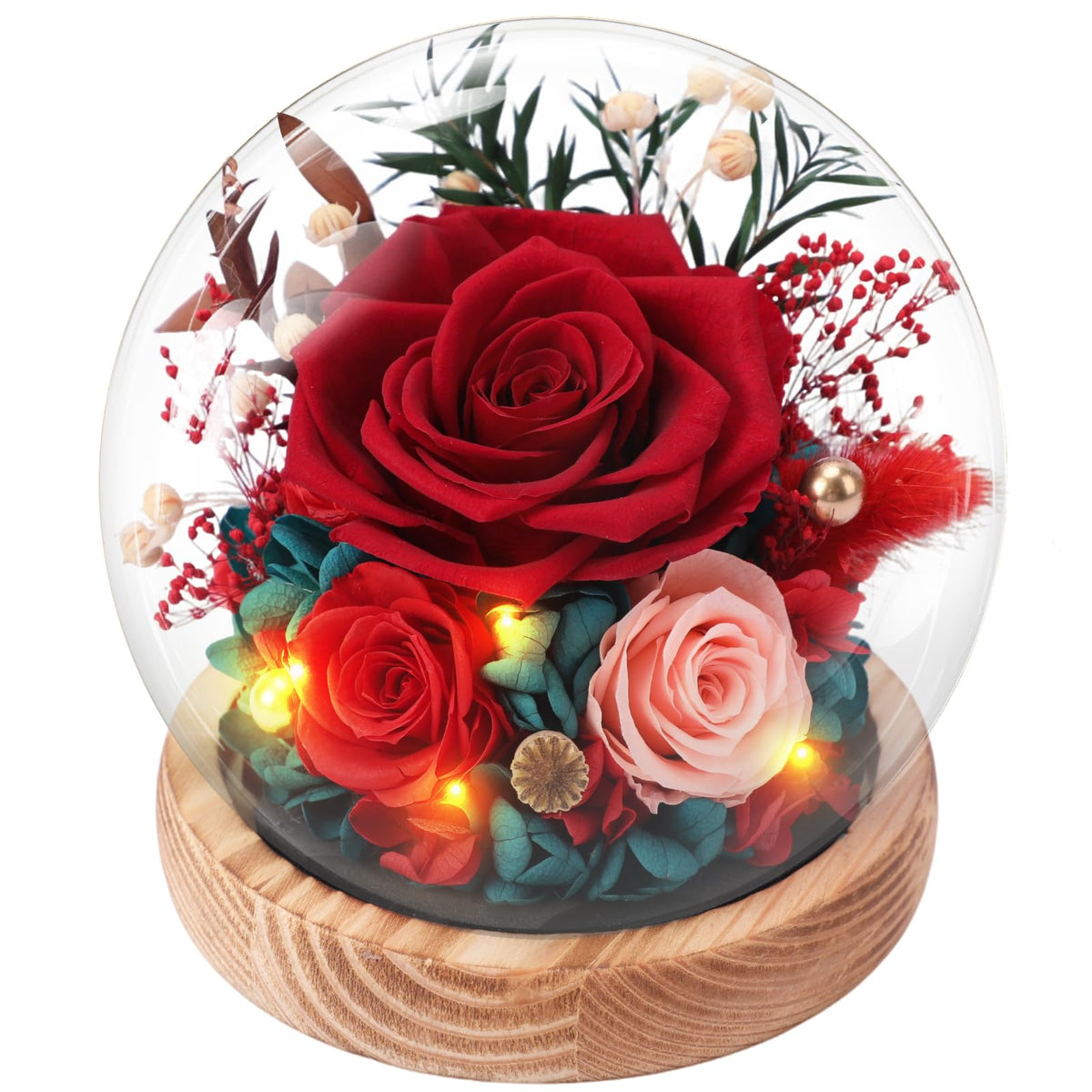 Casaido Preserved Roses Flowers for Delivery, Mothers Day Rose Gifts for Mom Her, Purple Forever Flores in Glass Dome for Wife Girlfriend Grandma, Anniversary Birthday Gift for Vanlentines Christmas