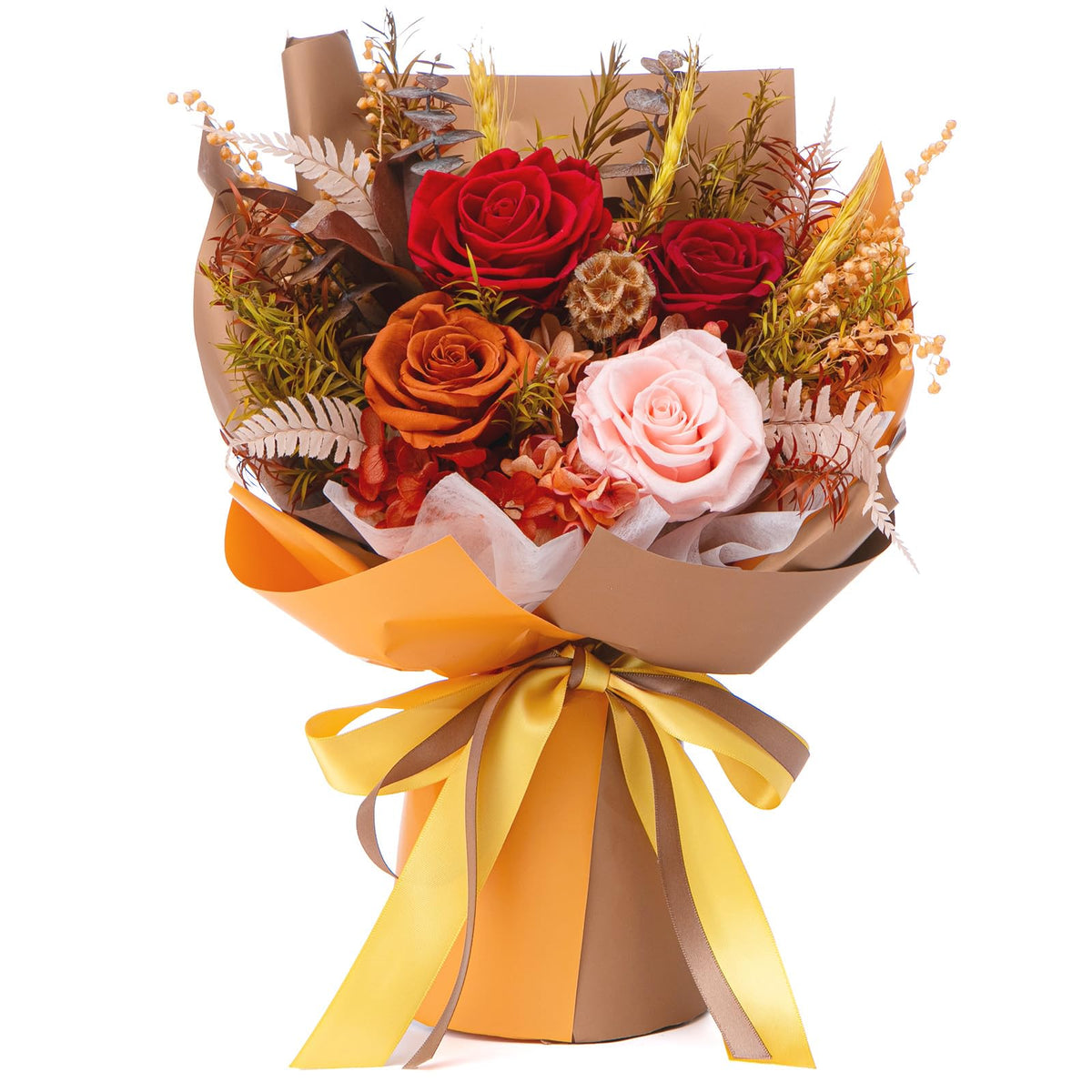Bessol Flowers for Delivery Preserved Flower Bouquet Forever Fresh Flowers Birthday Gifts for Women Mom Anniversary Red Real Rose Gifts for Grandma Wife Girlfriend Sister Her from Daughter