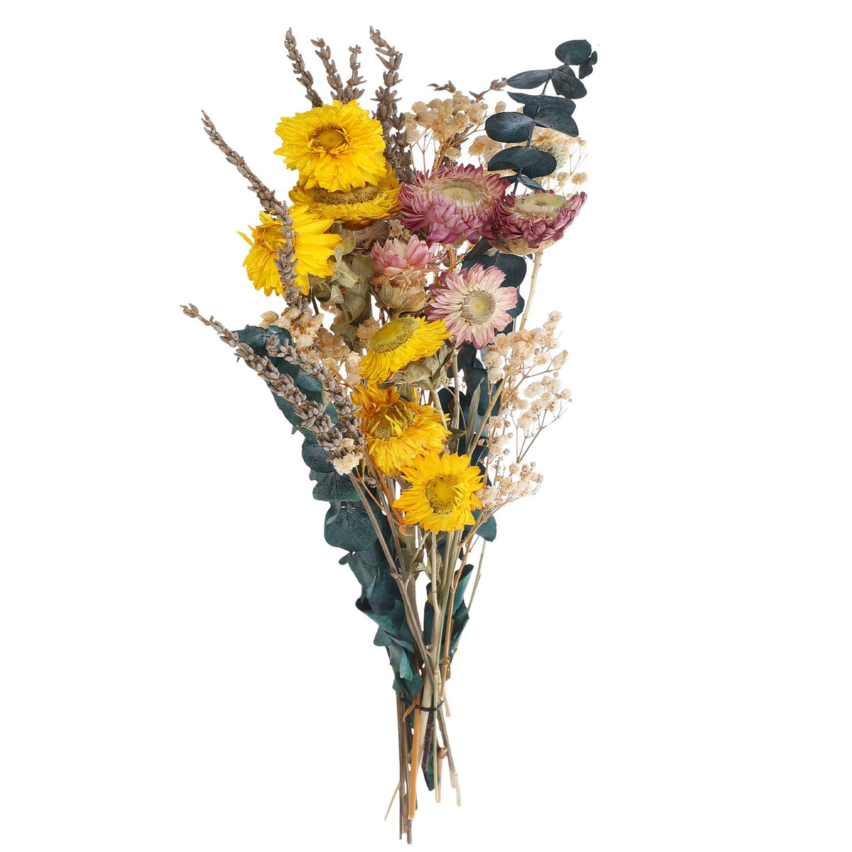Pink Dried Flowers Bouquet Set Rustic Boho Flowers