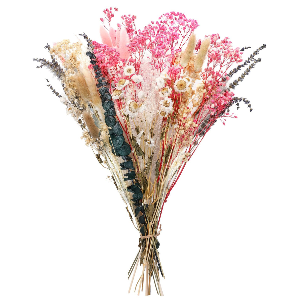Pink Dried Flowers Bouquet Set Rustic Boho Flowers
