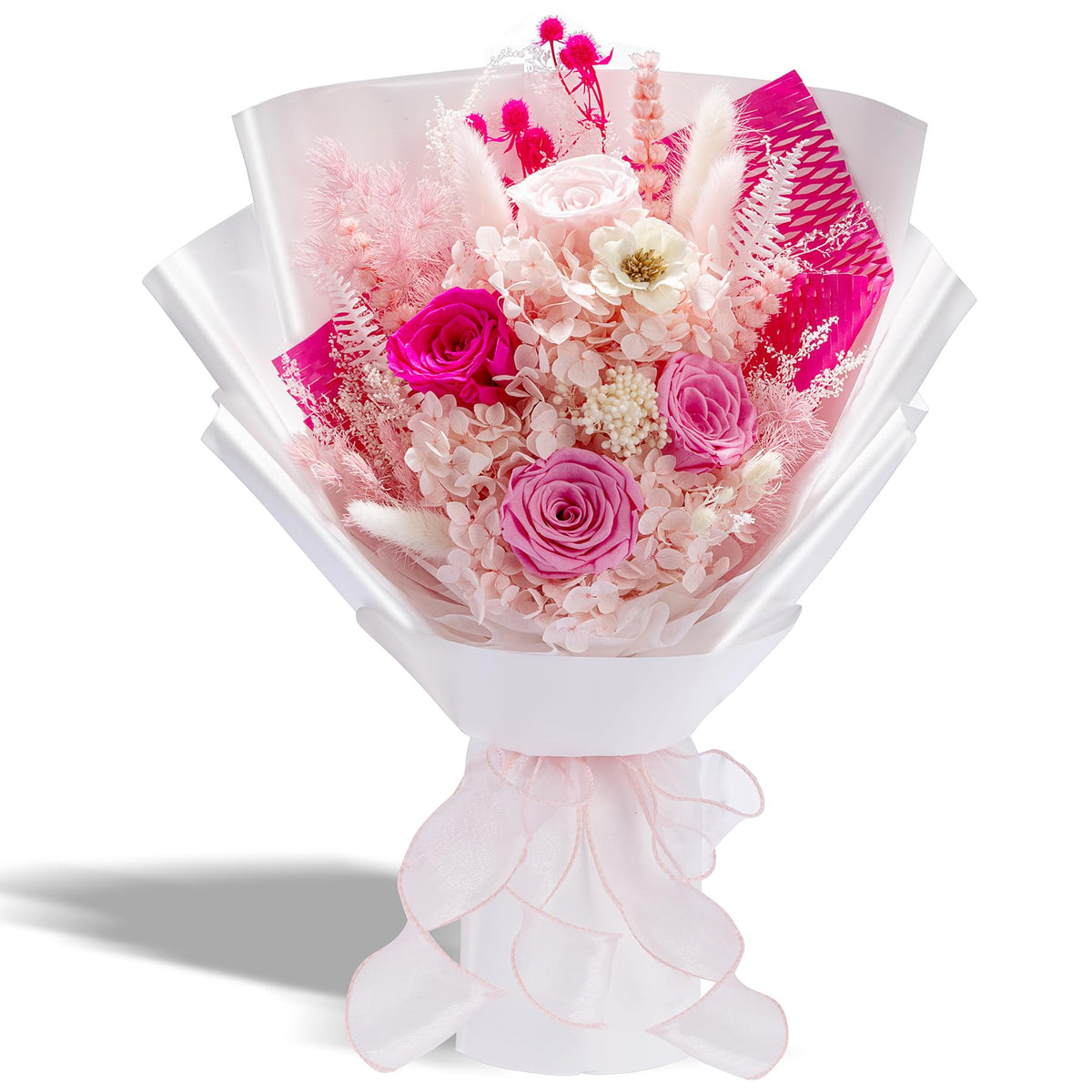 Bonsion Preserved Flowers for Delivery, Purple Rose Bouquet Gift for Women and Mom, Long Lasting Floral Arrangement for Birthday & Anniversary