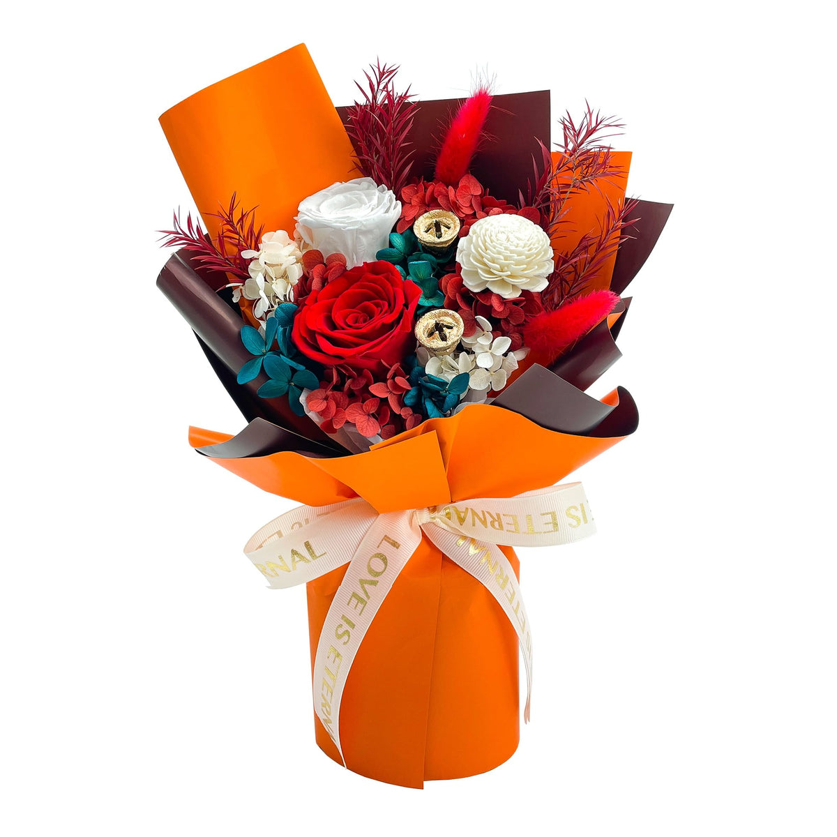 QOEAZY Flowers for Delivery, Preserved Flowers Bouquet with Gift Box, Rose Gifts for Women Mom Grandma
