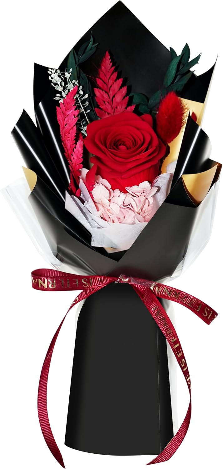 Preserved Flowers Bouquet,Red Rose Bouquets Birthday Gifts,Flowers for Delivery,Rose Gift for Grandma Wife Anniversary Valentines Day Christmas,Forever Flowers Gifts for Mom,Mothers Day Gift