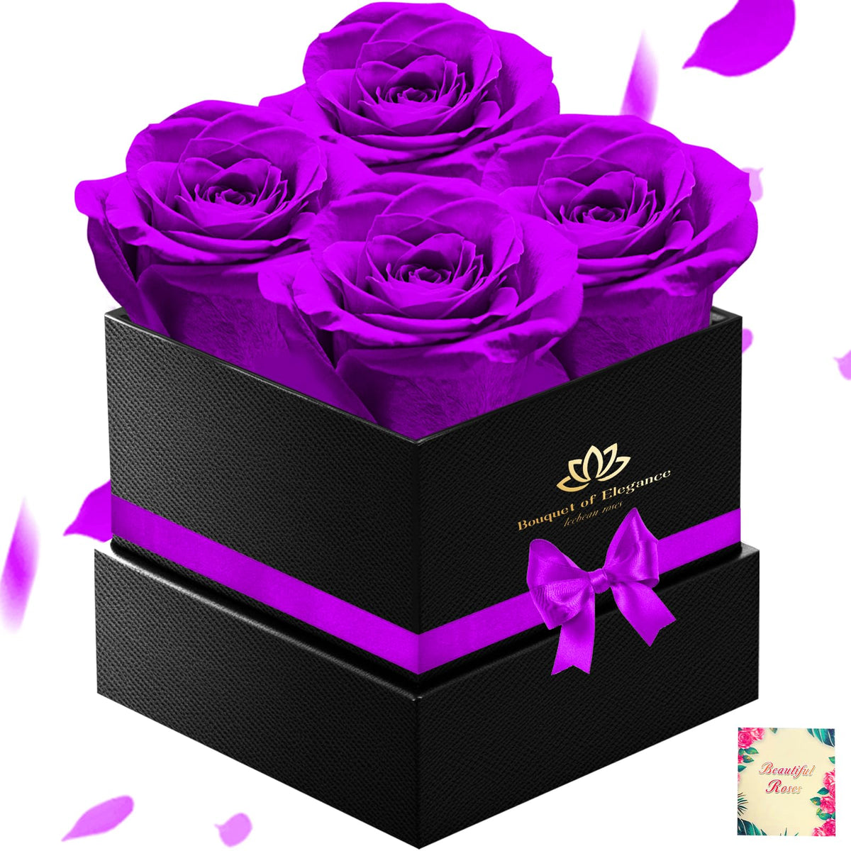 Forever Flowers Roses in A Box,Real Preserved Flowers,Preserved Roses,Preserved Flowers for Delivery,Birthday Gifts for Women/Men/Mom,Flowers for Mothers Day,Valentine's Day Rose Gifts,Red