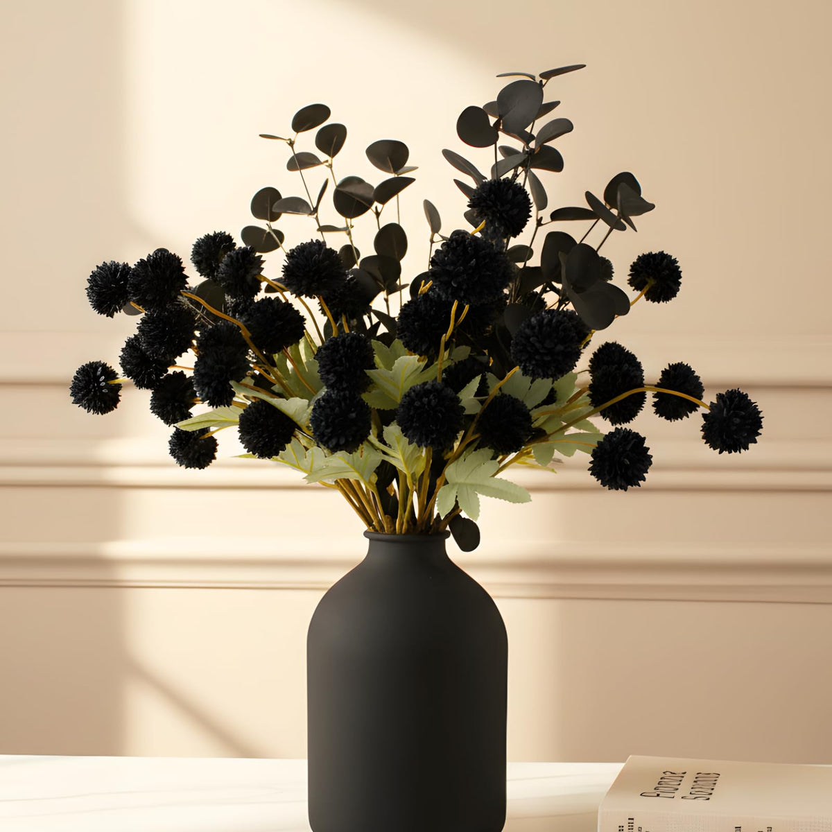 Beige Silk Flower Arrangements Decor, Large Floral Centerpieces For Tables