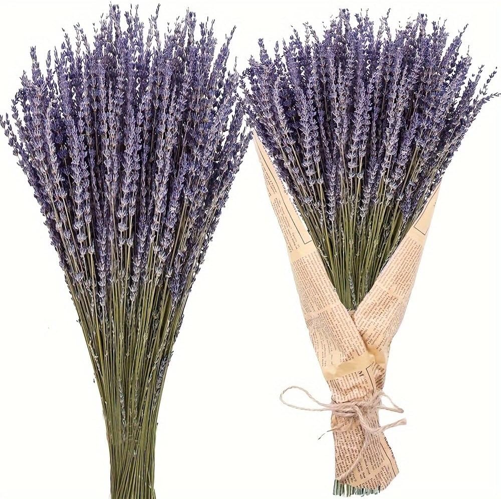 4 Pack Dried Lavender Flowers, 100+ Dried Lavender Stems Per Bundle