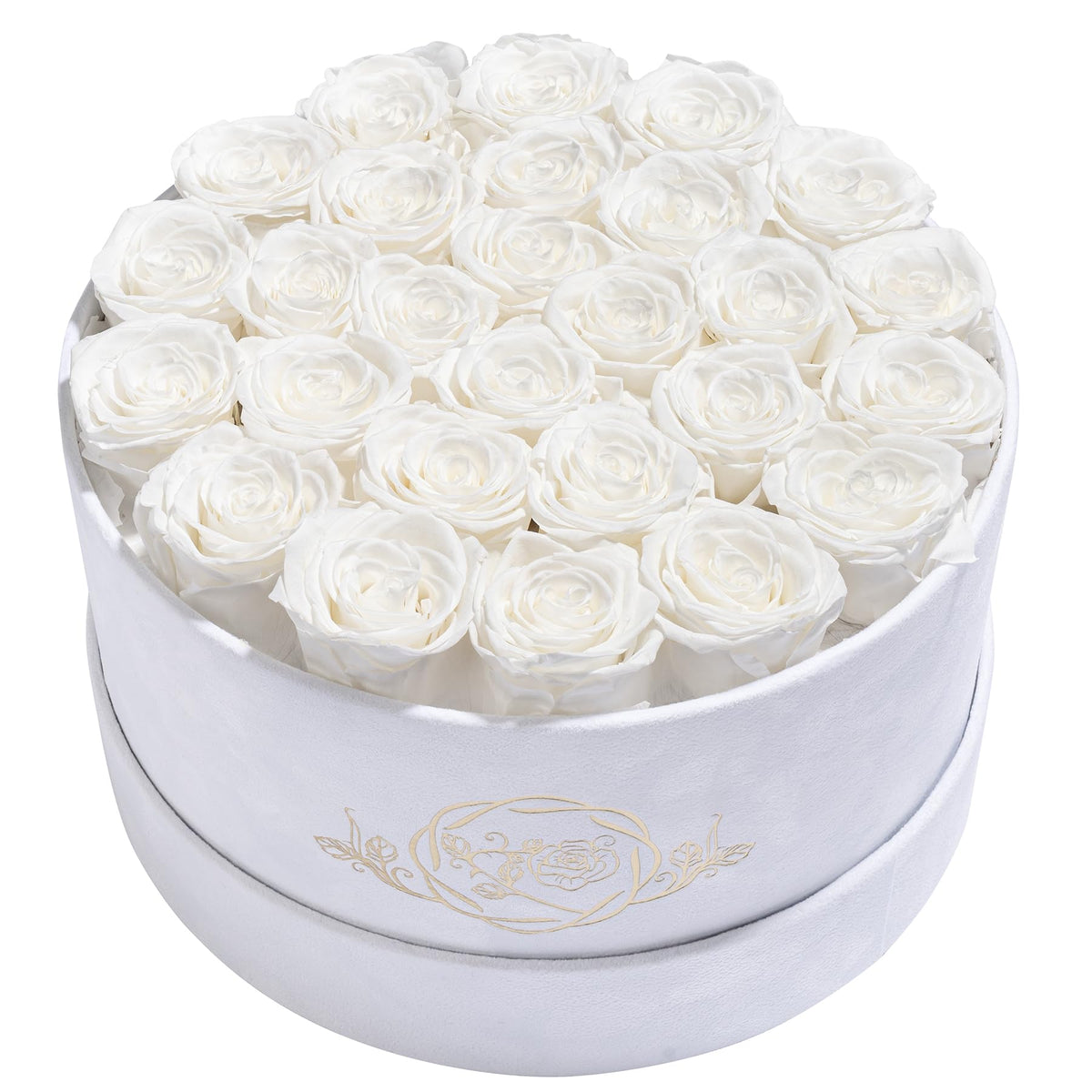 17 Flowers in Luxury Suede Box, Birthday Gifts for Women, Preserved Flowers