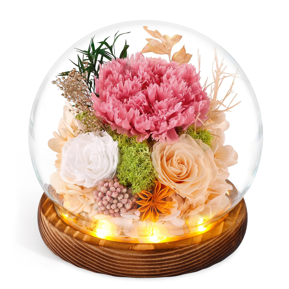 FIACO Gifts for Mom Flowers for Delivery Birthday Gifts for Women Grandma Forever Preserved Eternal Rose in Glass Dome Mother Days Valentines Anniversary for Girlfriend Wife Her, Purple