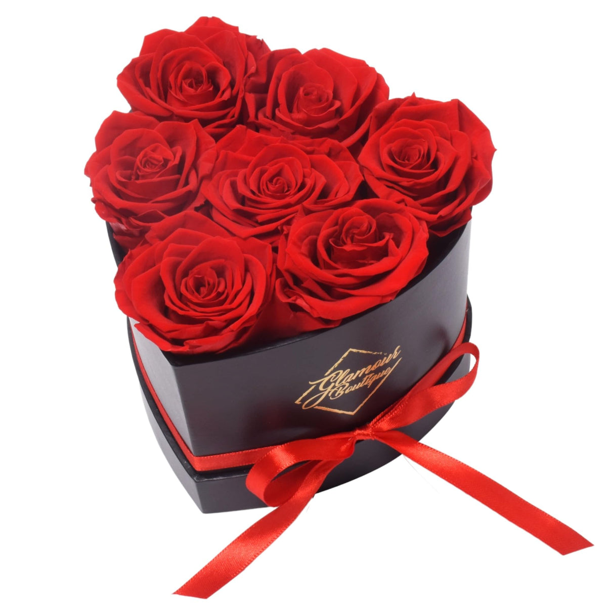 GLAMOUR BOUTIQUE Preserved Flowers, 27 Forever Red Roses in Heart Gift Box