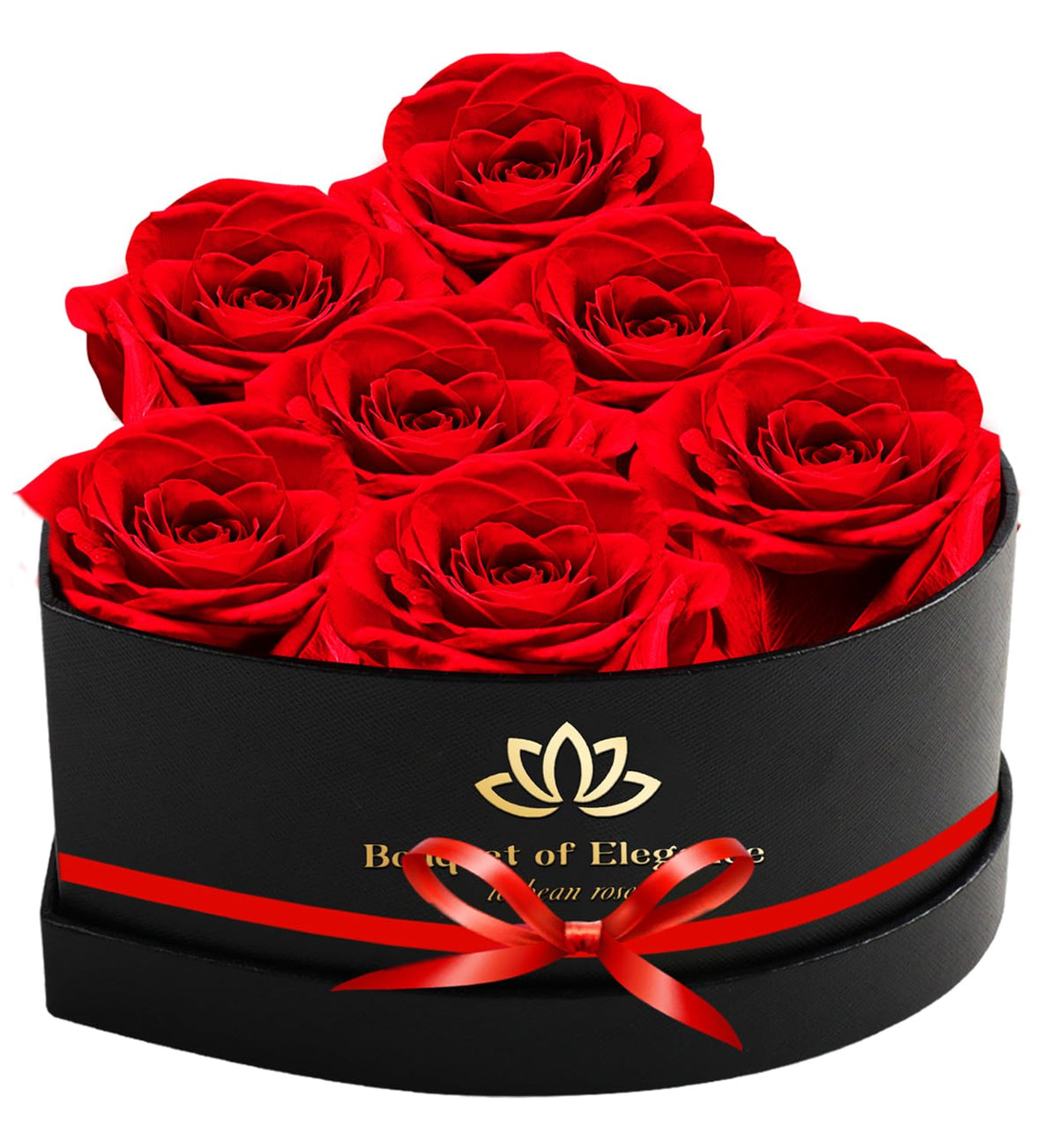 Forever Flowers Roses in A Box,Real Preserved Flowers,Preserved Roses,Preserved Flowers for Delivery,Birthday Gifts for Women/Men/Mom,Flowers for Mothers Day,Valentine's Day Rose Gifts,Red