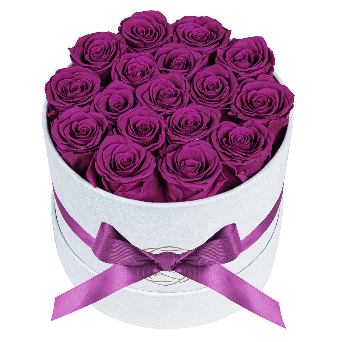 17 Flowers in Luxury Suede Box, Birthday Gifts for Women, Preserved Flowers