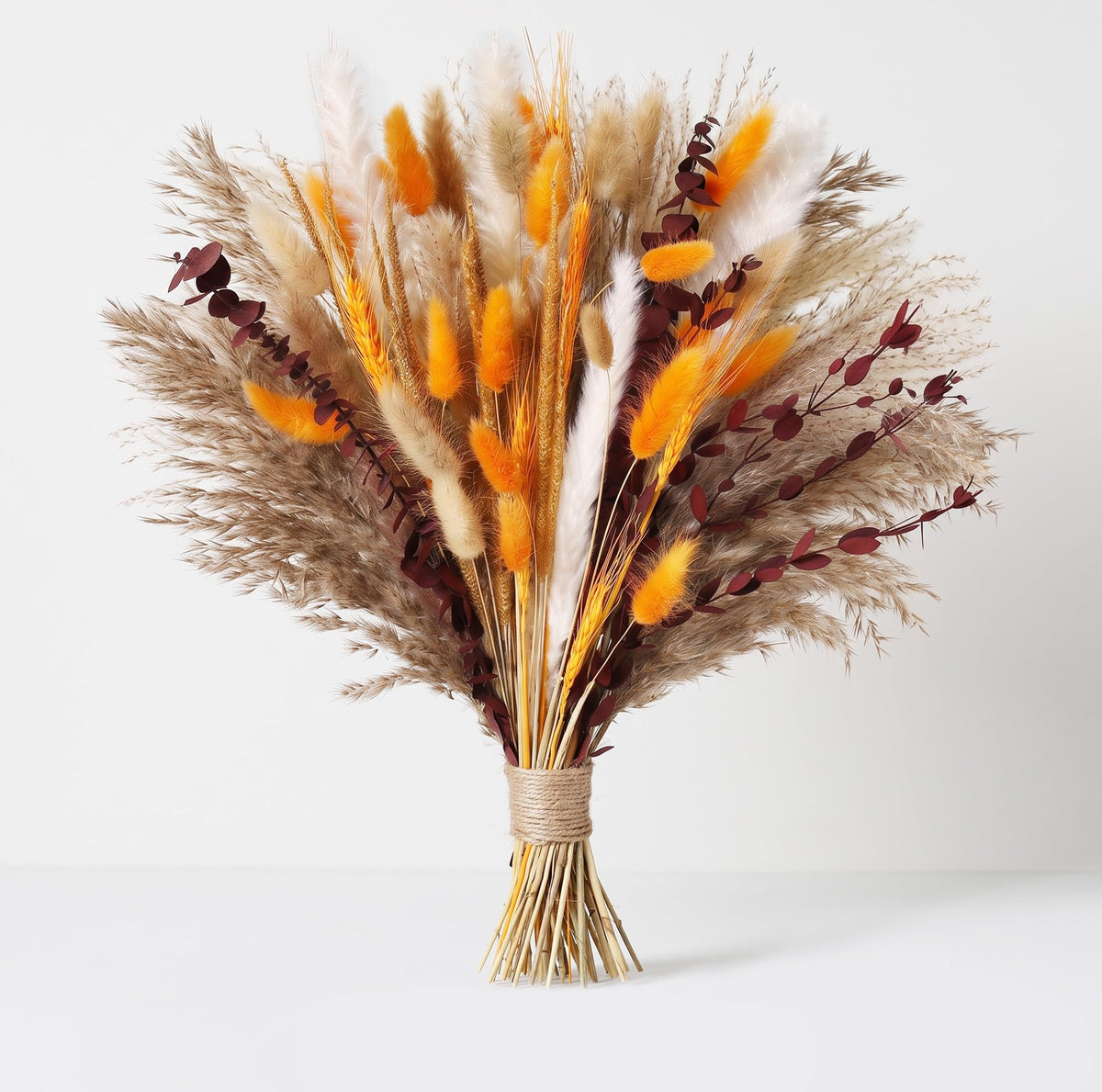 Bpole Dried Pampas Grass Bouquet -92 Pcs 11-13inch 9 Styles Boho Decor
