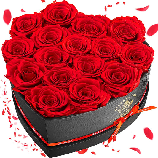 Impouo 16-Piece Preserved Rose Birthday Gifts for Women