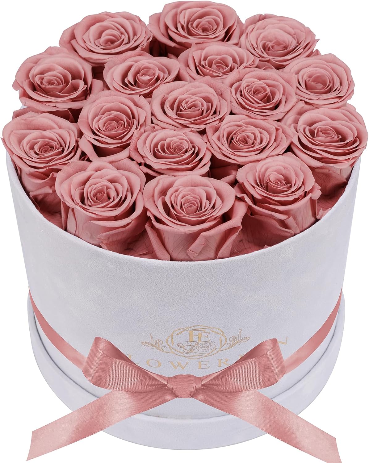 17 Flowers in Luxury Suede Box, Birthday Gifts for Women, Preserved Flowers