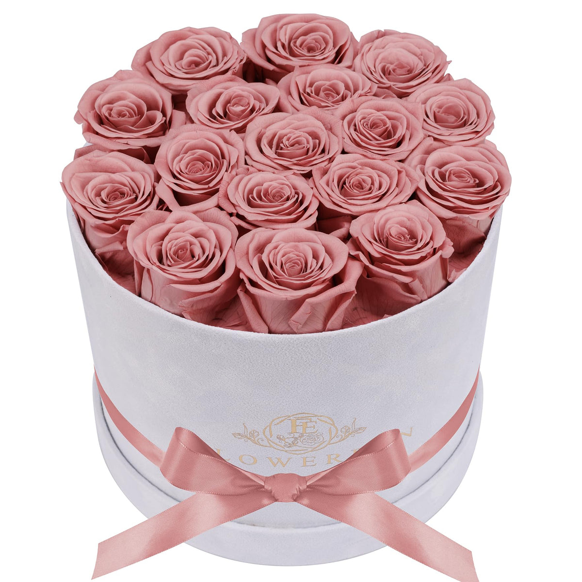 17 Flowers in Luxury Suede Box, Birthday Gifts for Women, Preserved Flowers