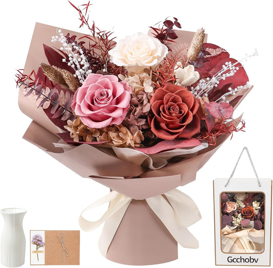 Preserved Flowers Bouquet, Real Eternal Flowers