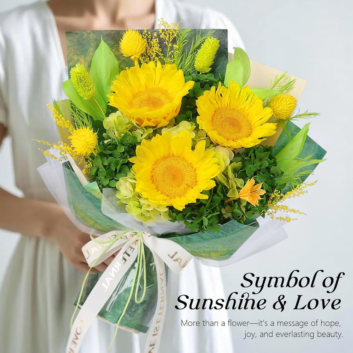 Preserved Sunflower Bouquet, Flowers for Delivery, Gifts for Women Mom
