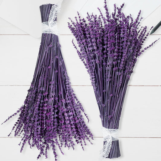 350 Stems Dried Purple Lavender Flowers for Vase Home Wedding DIY Decor