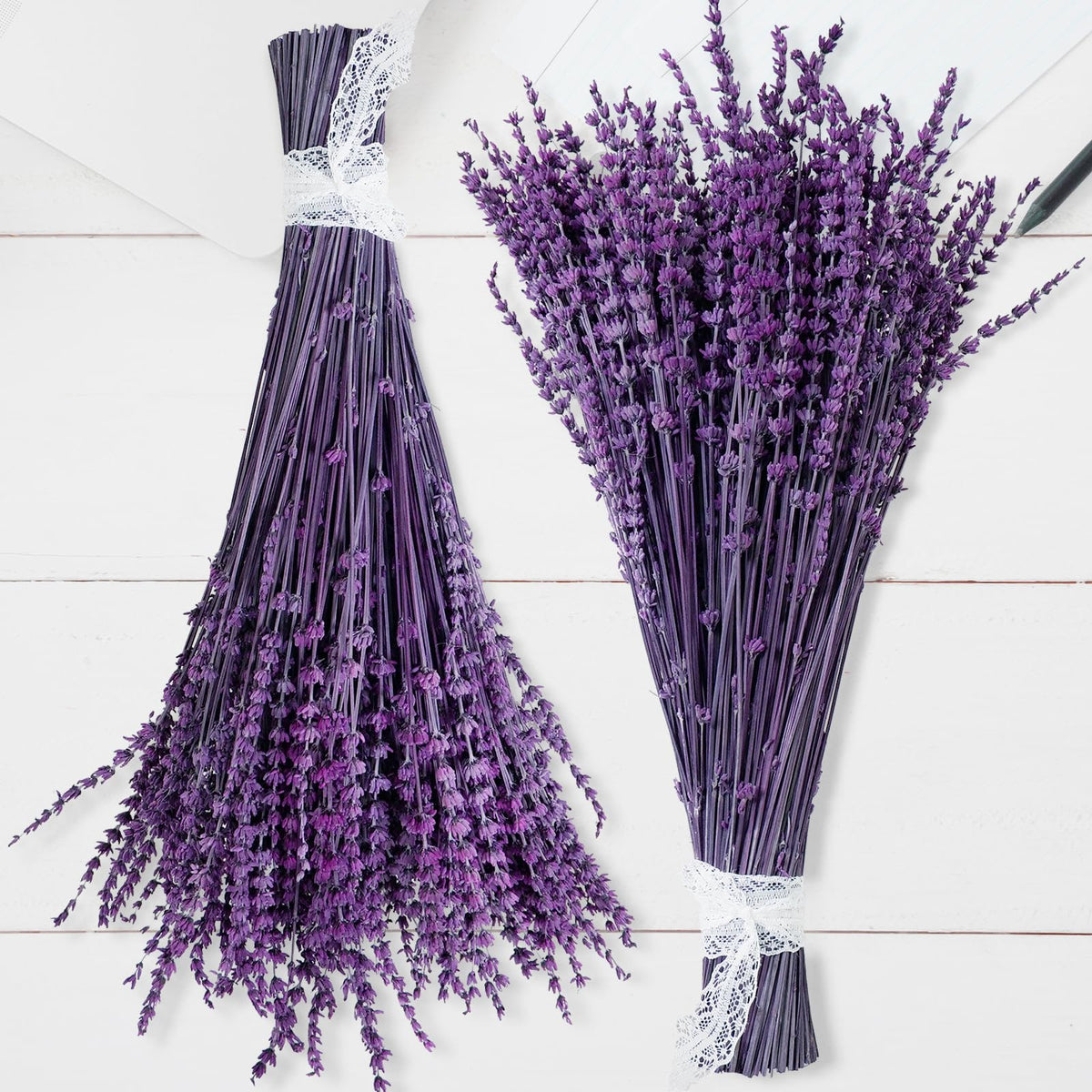350 Stems Dried Purple Lavender Flowers for Vase Home Wedding DIY Decor