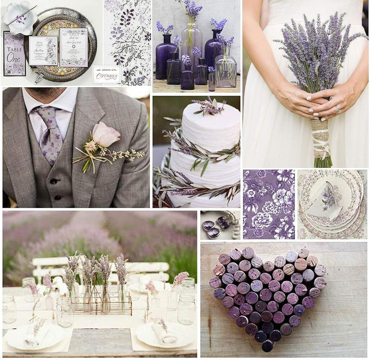 16 Inches Dried Lavender 2 Bunches Real Stems for Home Wedding Decoration