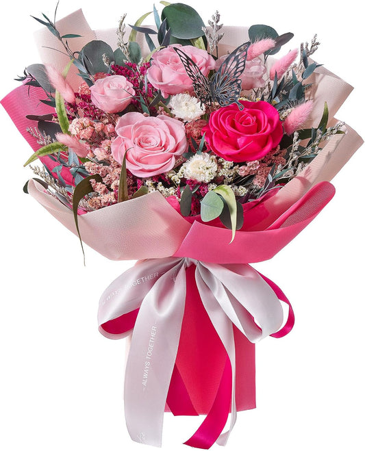 Flowers for Delivery Prime Forever Flowers Bouquet Roses Bouquet, Hot Pink