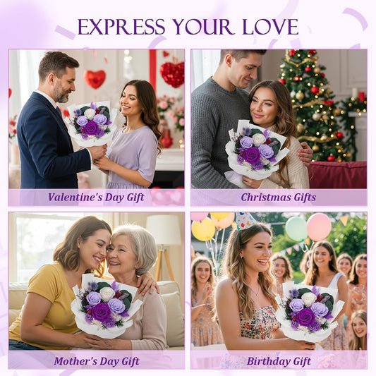 Flowers for Delivery Prime Preserved Real Roses Bouquet Save 3-5 Years