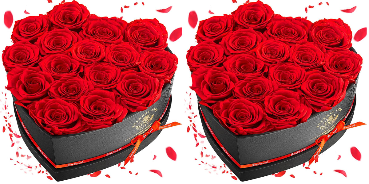 Impouo 16-Piece Preserved Rose Birthday Gifts for Women