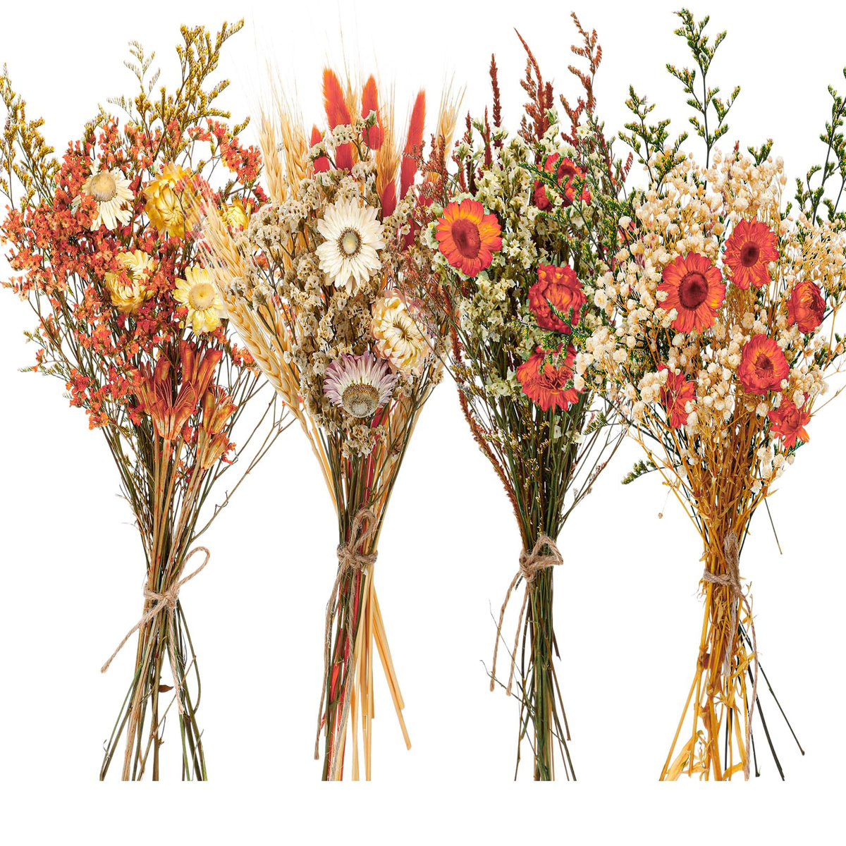Layhit 4 Pack Large Size Boho Dried Flowers 15-17 Inch, Gerbera Daisy