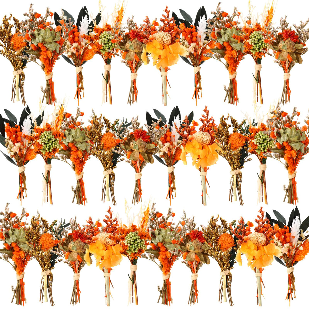 Nuanchu 30 Pcs Mini Dried Floral Flower Forget Me Not Bouquets