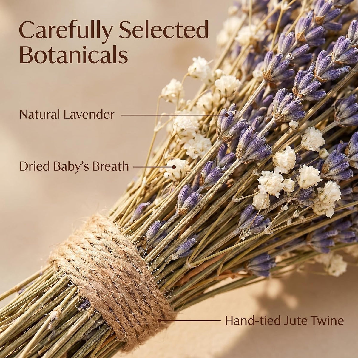Dried Lavender & Baby's Breath Bouquet with Scent Sachet