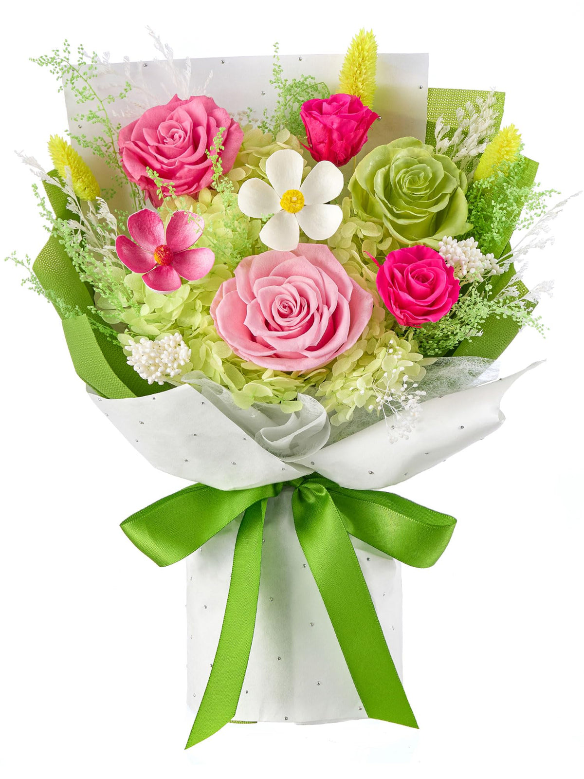 Preserved Flowers Bouquet Forever Flower Flower for Delivery Prime, Orange