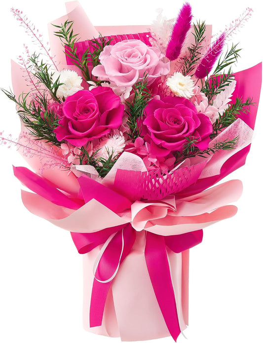 Preserved Flowers Bouquet, Flowers for Delivery,Long-Lasting Real Rose