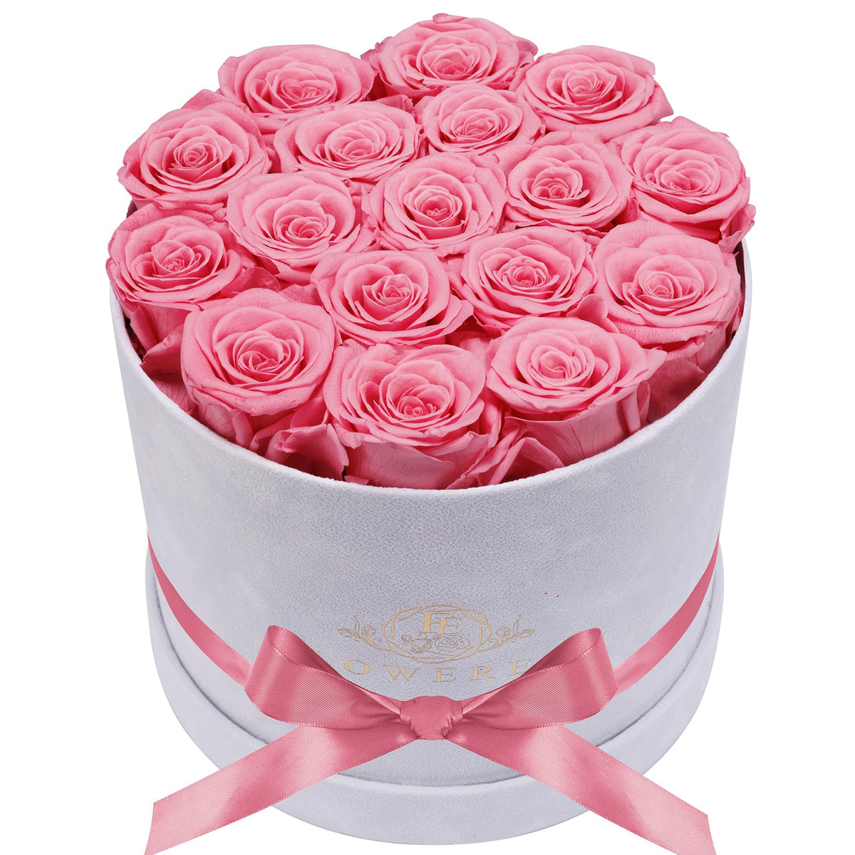 17 Flowers in Luxury Suede Box, Birthday Gifts for Women, Preserved Flowers