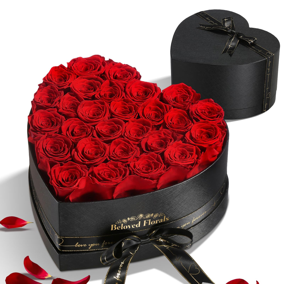 16 Preserved Flowers Rose in a Box, Gifts for Women Mom Her Wife on Mothers Day Valentines Birthday Christmas Anniversary Romantic(Red)
