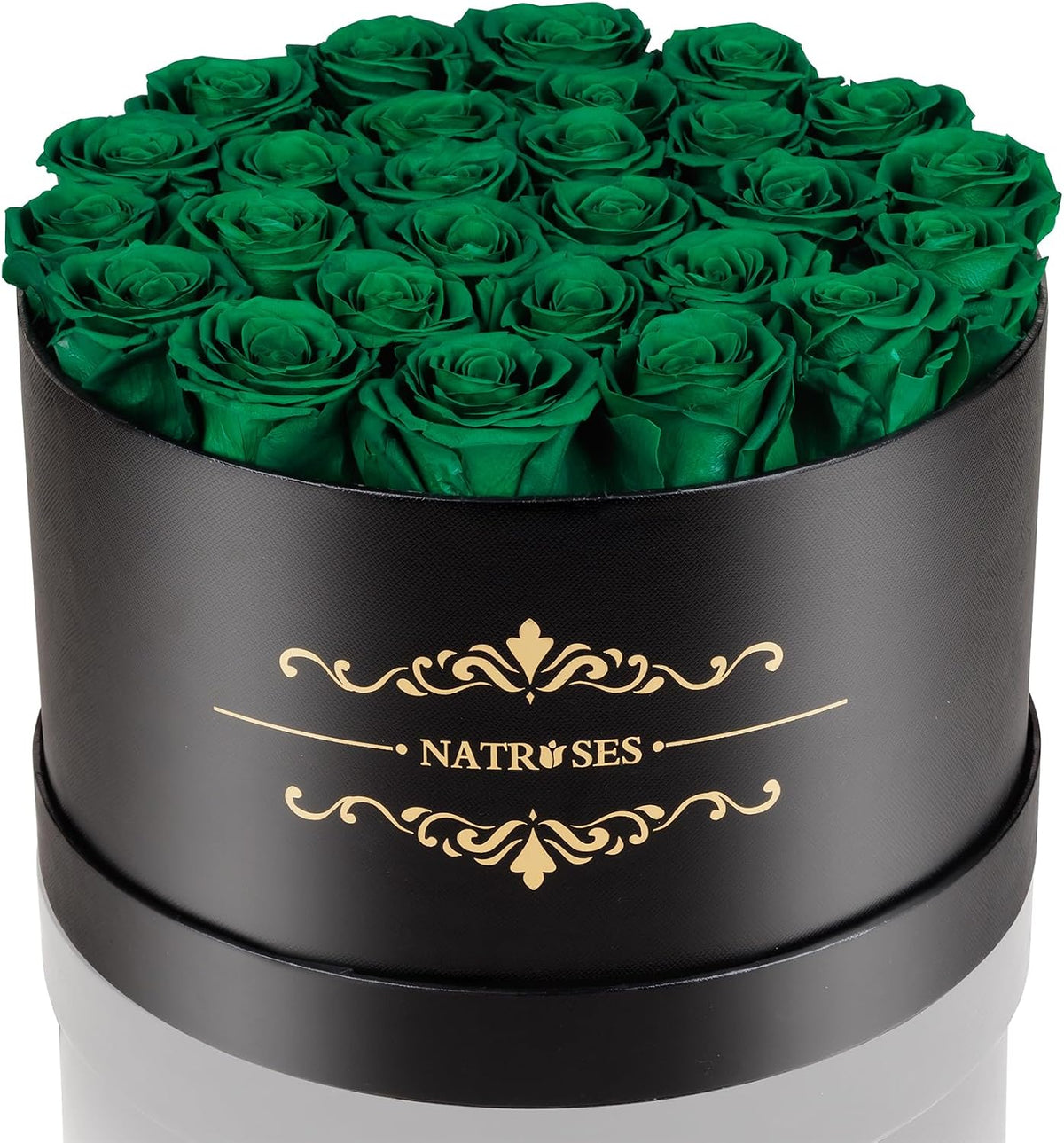 NATROSES Gifts for Her 27 Piece Forever Preserved Roses in a Box, Preserved Flowers for Delivery Birthday, Flowers Gifts for Mothers Day, Forest Green