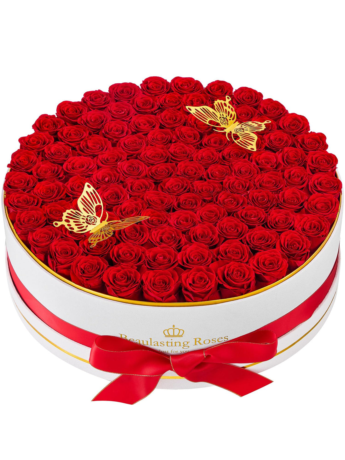 27 Preserved Roses in a Box Forever Flowers for Delivery Prime, Pink