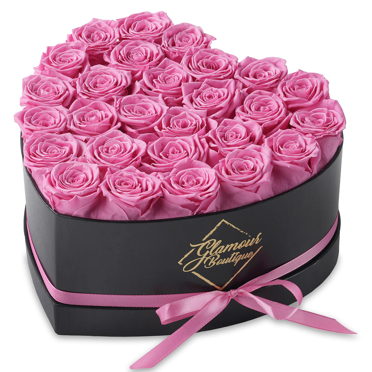 GLAMOUR BOUTIQUE Preserved Flowers, 16 Forever Red Roses in Heart Gift Box
